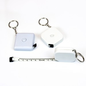 Mini Suqare Retractable Keychain Measure Tape