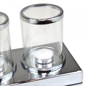 Glass Tea Light Candle Holders With Metal