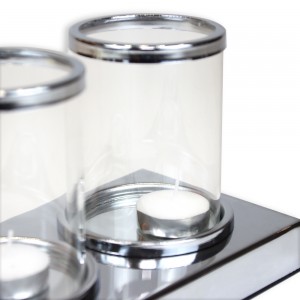Glass Tea Light Candle Holders With Metal