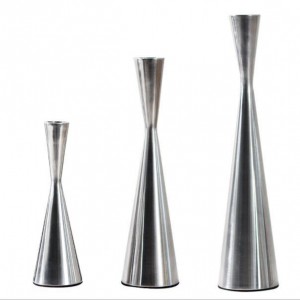 Wedding Tapper Silvery Candlestick
